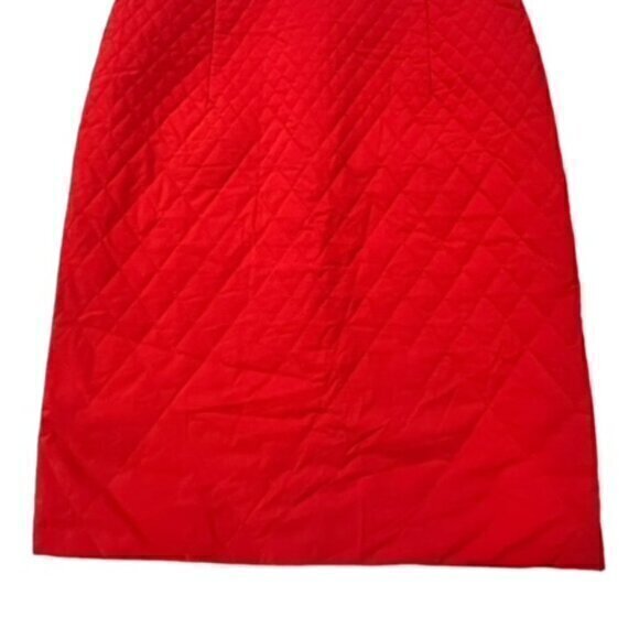 Anthropologie Postcard Red Quilted Skirt Full Zip Floral Size 6‎ Made in Italy - Picture 7 of 16